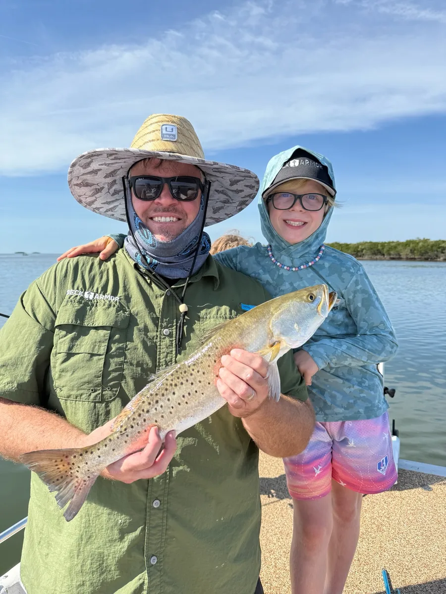 Family fishing day on a Deck Armor deck